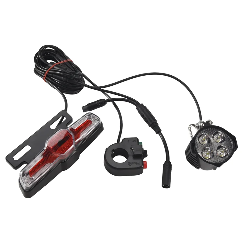 B72A For Bafang BBS01 BBS02 BBSHD Mid Drive Motor Electric Bike Waterproof Line Light Set With Brake Turn Signal Bike Light