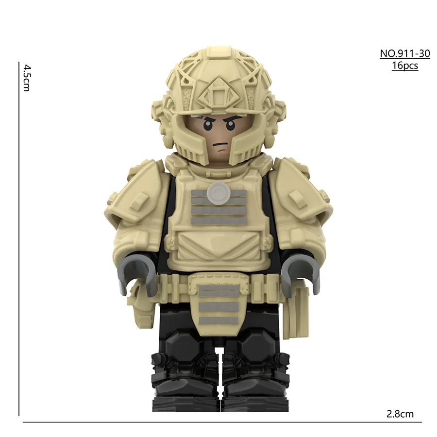 New Delta Action Series Surrounding Toys Military Building Blocks Character Weilong Weirong Worm Game Assembly Model Ornament