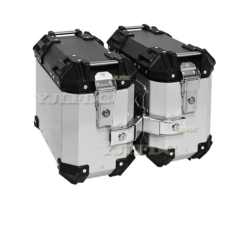 38L 알루미늄 합금 범용 오토바이 리어 탑 박스 사이드 러기지 케이스 파라 모토스 스토리지 트렁크 잠금 여행 박스 고품질