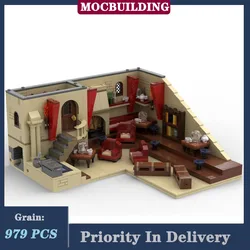 MOC Urban Architecture Classroom Model Building Blocks DIY Office Bookcase Collection Series Toy Gifts