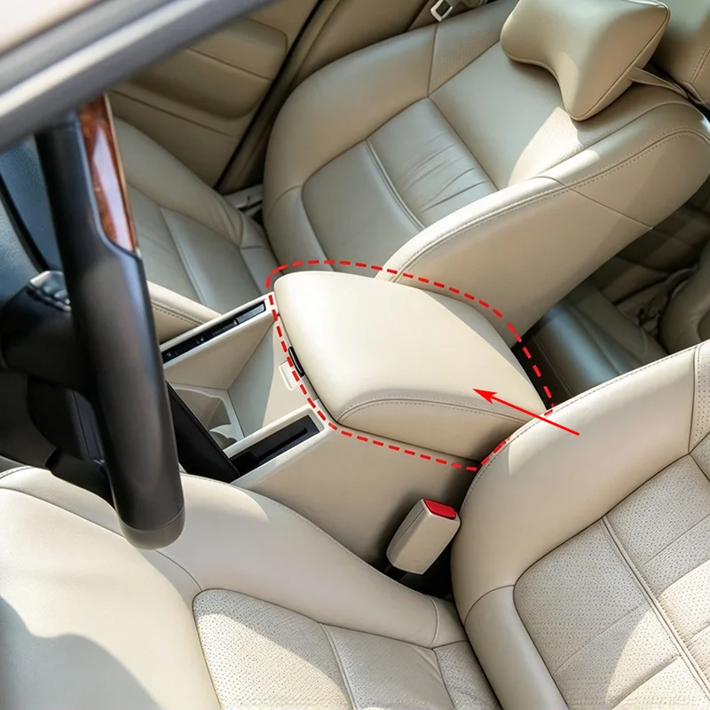For 1997–2025 Nissan Patrol Y61 Super Safari GU Armrest Lid Center Armrest Cover Leather Surface Non-Destructive Replacement