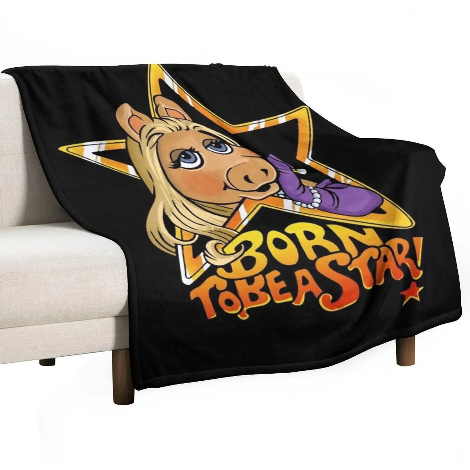 

Miss piggy Throw Blanket Camping warm for winter Blankets