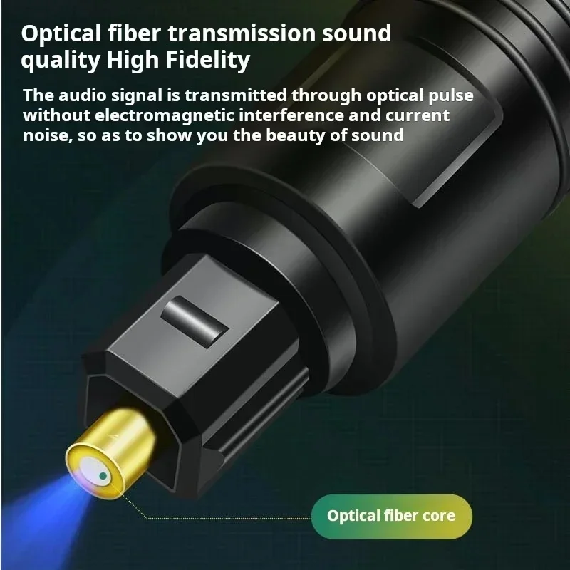 1 to 2 SPDIF Digital Optical Audio Cable Toslink Gold‑Plated Fiber Optic Cord for HDTV PS3 PS4 Amplifier MD DVD Digital Audio