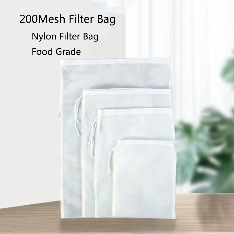 5/10Pcs 200Mesh Filter Net Bag Acquarium Bio Ball Carbon Media Isolation Bags Food Filter Strainers Mesh Kitchen Strainer Bags