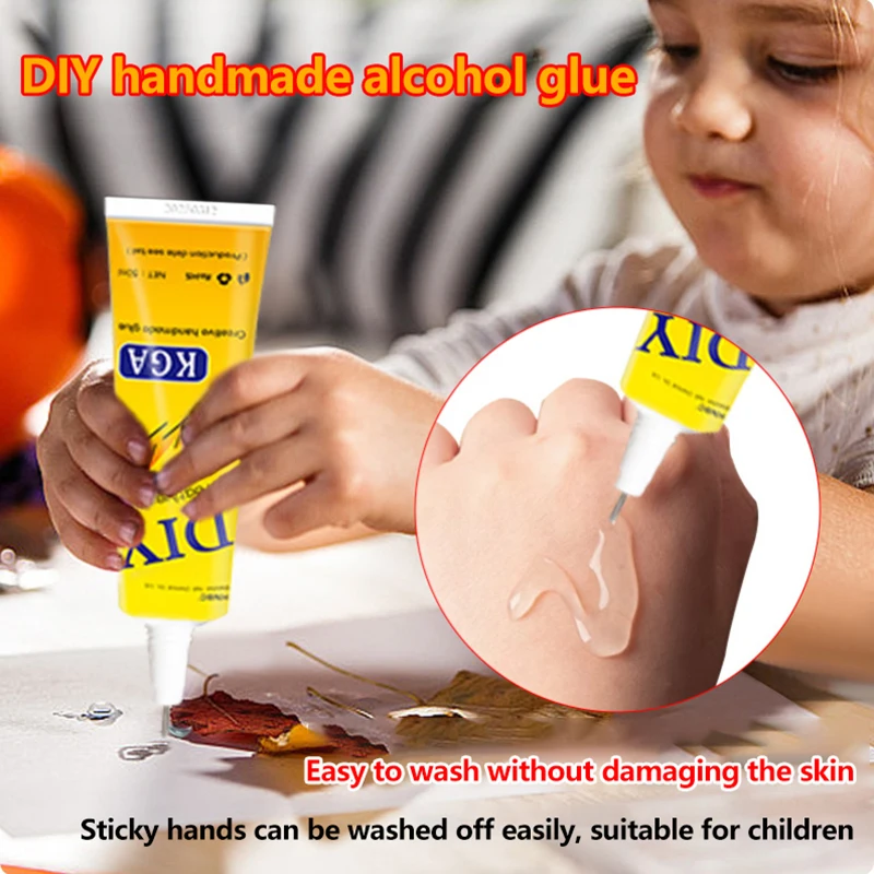 1 Set Handmade DIY Glue Non-Woven Fabric Model Puzzle Transparent Children's Universal Glue Hemp Rope Button Strong Glue