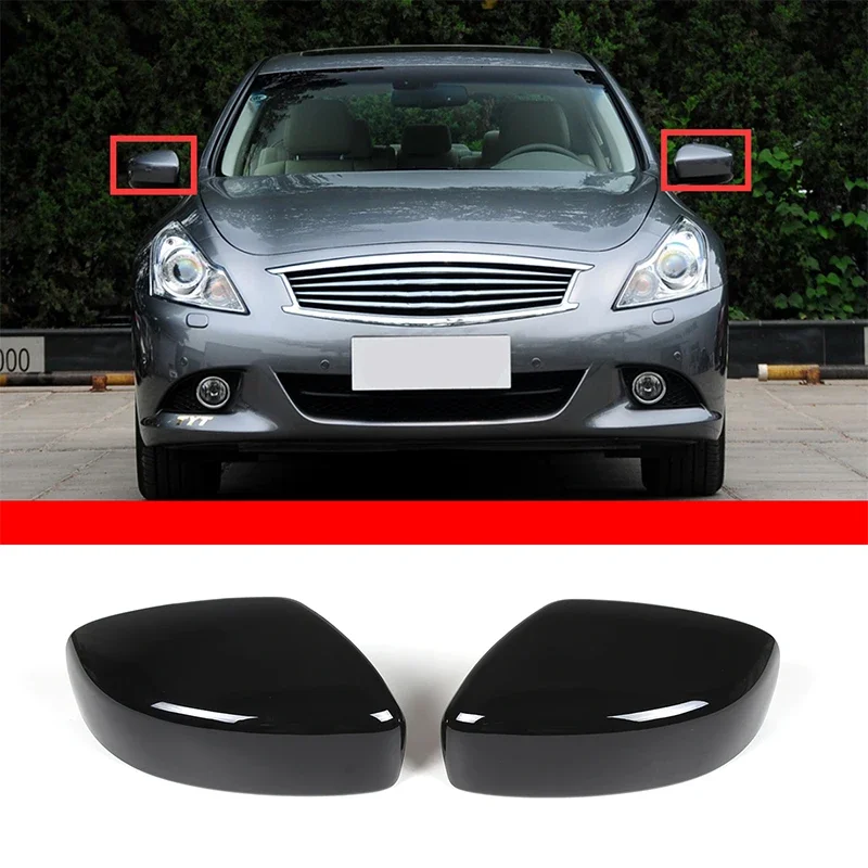 

For Infiniti G Series 2009-2013 ABS black car styling exterior rearview mirror cover sticker car exterior protection accessories