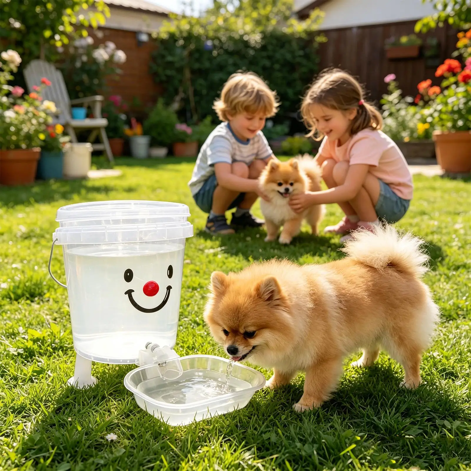 Automatic Dog Water Dispenser Large Capacity Leakproof Visual Waterer Dog Water Bowl Dispenser for Puppy Kitten Pets Animals - view 4