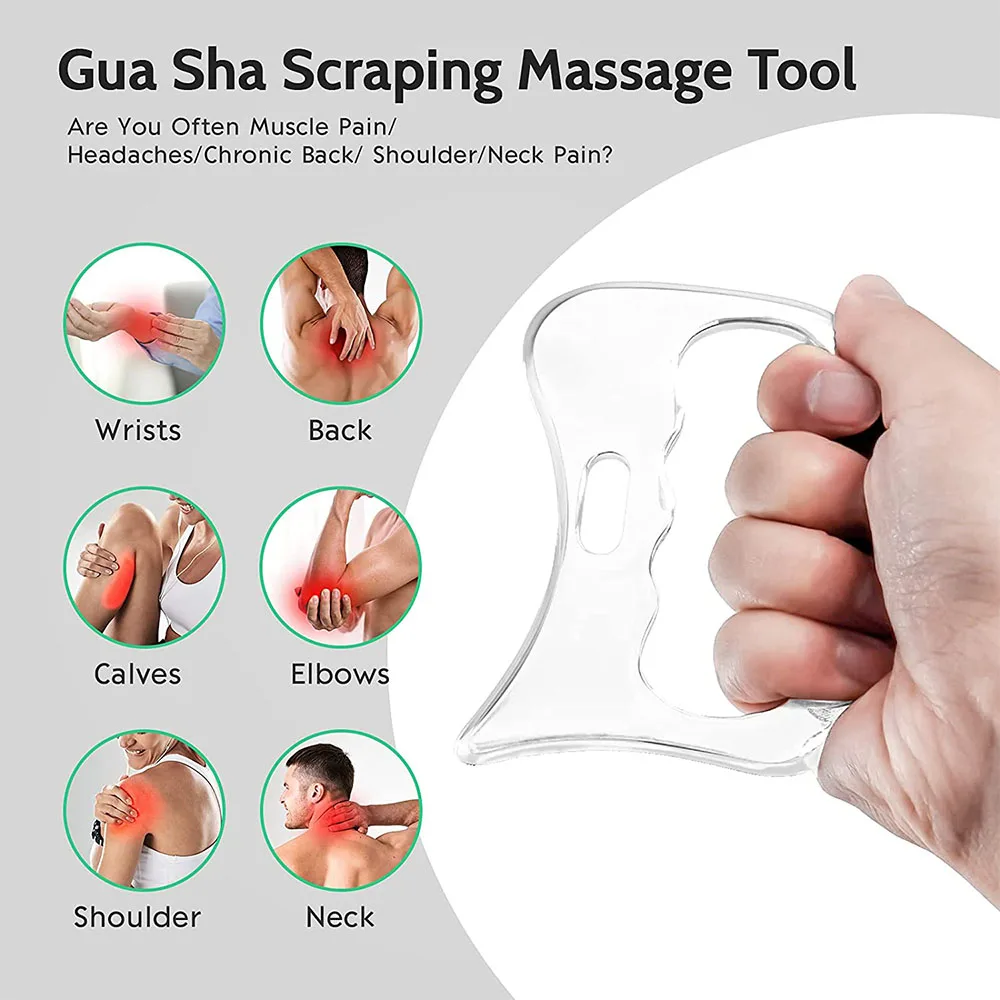 Stainless Steel Gua Sha Massager Muscle Scraper Metal Scraping Tool Body Deep Tissue Fascia Face Relaxation Massage Body Shaping