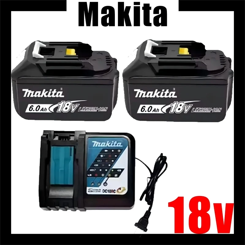 100% Original Makita Battery, 6.0Ah Rechargeable Battery 18V, Replacing Makita BL1830B L1840B L1850B L1860B, Power Tool Battery
