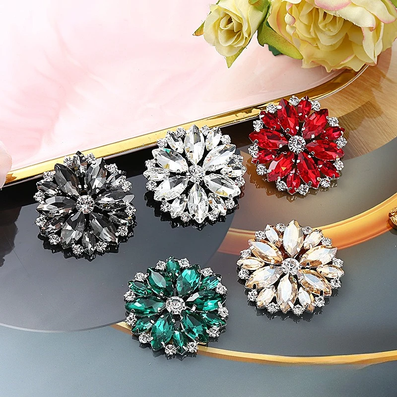 

Новые 5 шт./упак. геометрические снежинки для обуви, универсальные, в стиле ретро, для невесты, свадебные цветы, украшения для обуви с полным алмазным паве, аксессуары для свадебной обуви