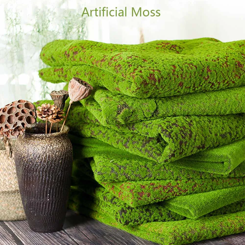 ประดิษฐ์ MOSS สนามหญ้าสนามหญ้าพืชสีเขียว DIY จําลองหญ้า BOARD Garden Micro Landscape Decor MOSS ตุ๊กตา 30/50/100 ซม.