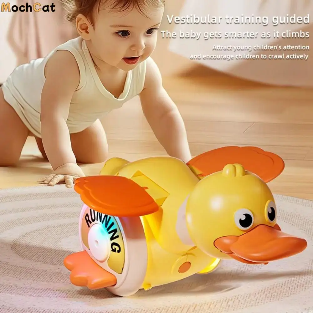

Plastic Electric Duck Musical Toy Interactive Simulation Rotating Foraging Duck Toy Movable Sound And Light