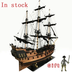 DIY Assembled Boat Model Kit 32 Inch Wooden Sailboat Model Kit Boat Assembly Toys Decor Gifts Kids Adult Boys Girls