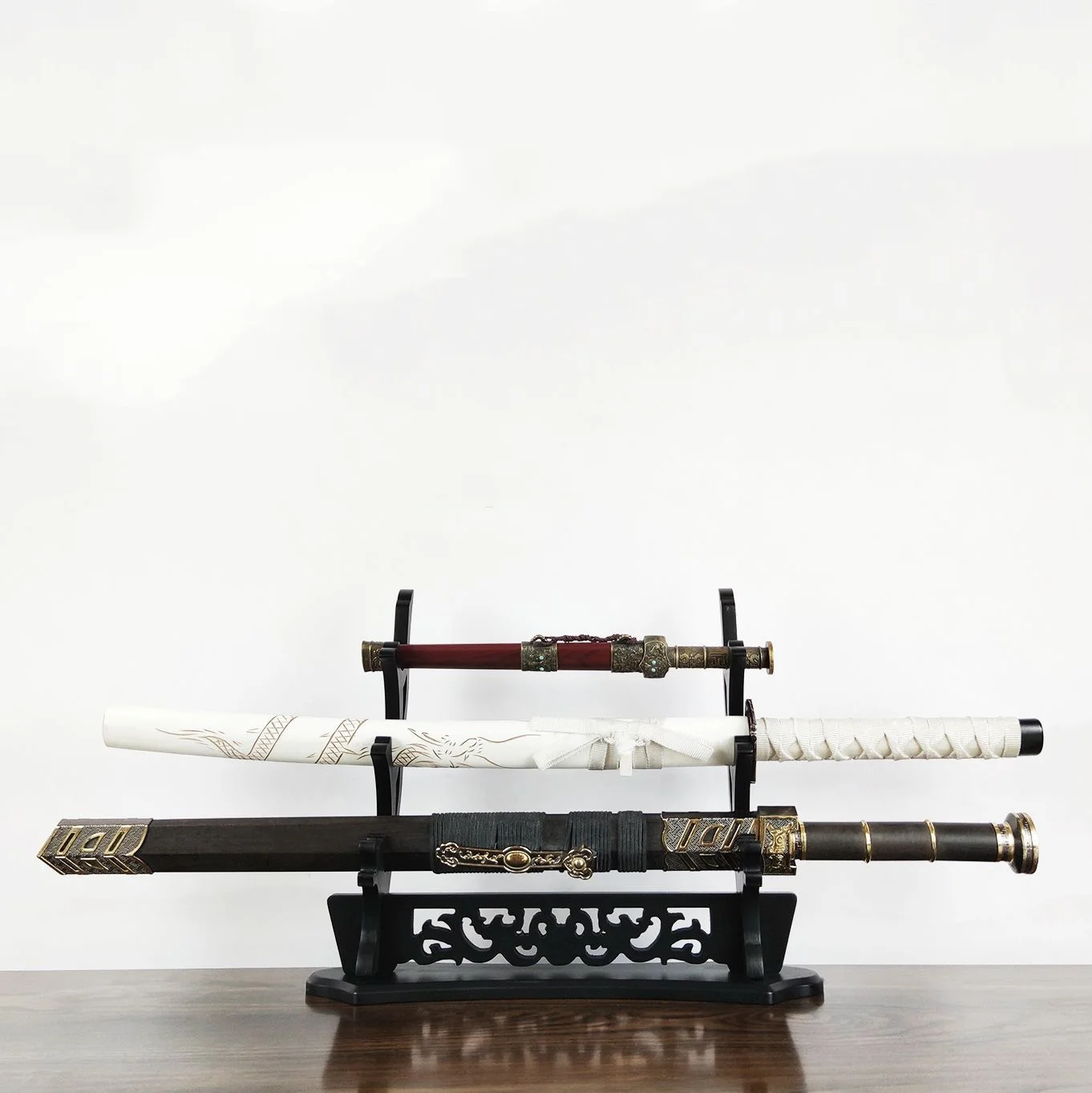 Dragon Katana Stand Holder Wooden Sword Shelf Rack Support Display Katana Room Decoration Demon Slayer Sabre Cradle Organizer