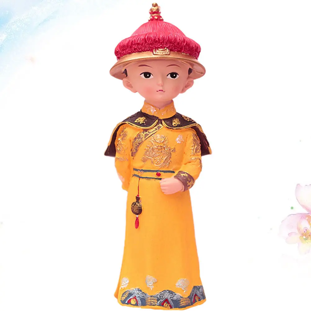 Royal Chinese Emperor Resin Ornament Elegant Home Decor for Living Room Bedroom Hotel Desk Table Auto Decoration Wedding Photo