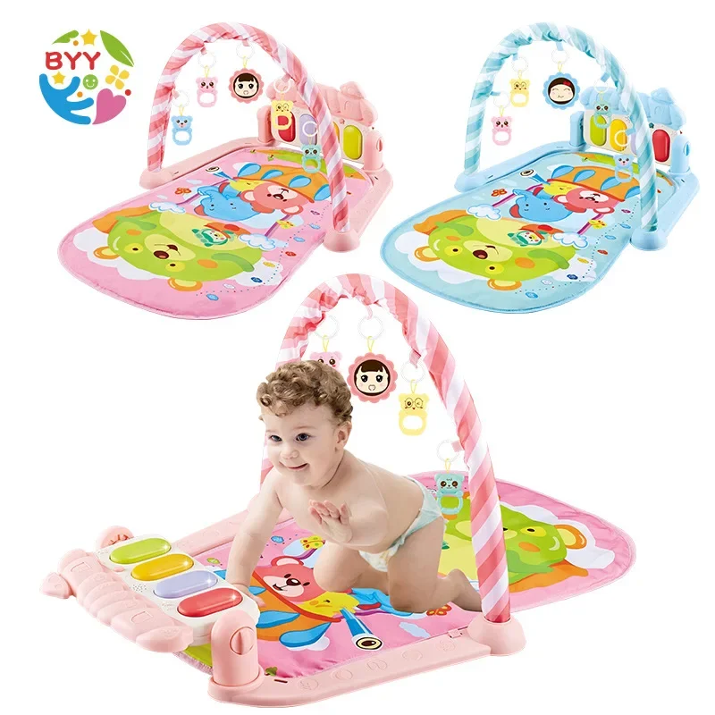 Baby Gymnastic Rack Music Harmonium Toys 0-36 Months Newborn Baby Piano Game Mat Harmonium