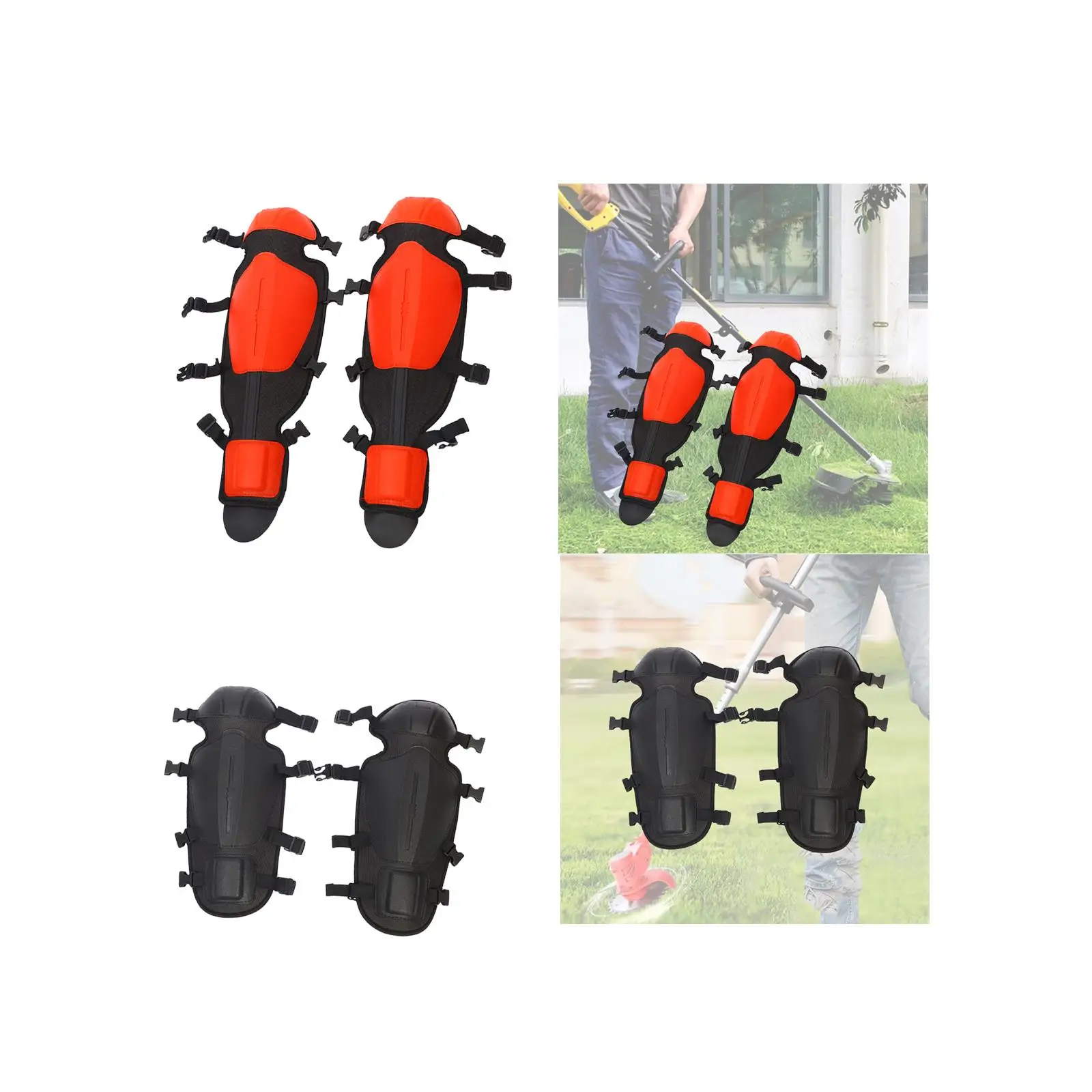 2Pcs Gardening Knee Pads, Trimmer Gaiters Thickened Leg Protectors Mowing Shin Guards for Tiling Weeds Eating Garden Work