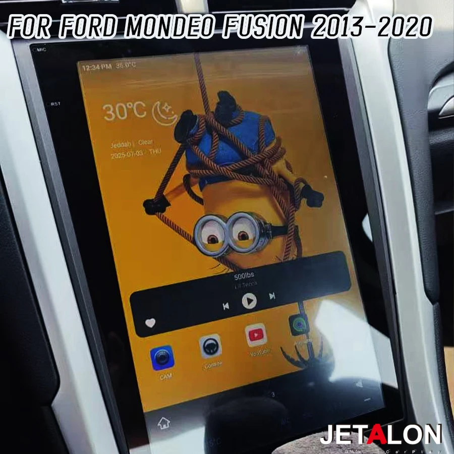 

13,6-дюймовый автомобильный радиоприемник Android13 для Ford Mondeo Fusion 2013-2020 4G GPS-навигация Carplay Мультимедийный видеоплеер Стерео головное устройство