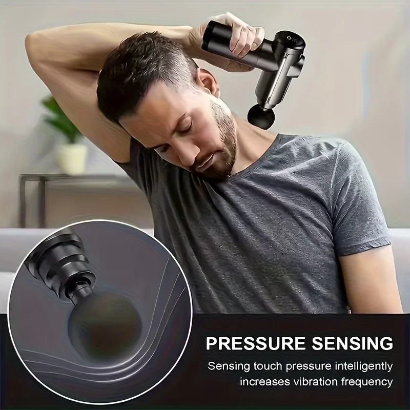 Portable Massage Gun with 8 Heads - Sleek And Compact Design, Ideal for Full Body, Back, Neck, Leg, And Waist Massages - Feature