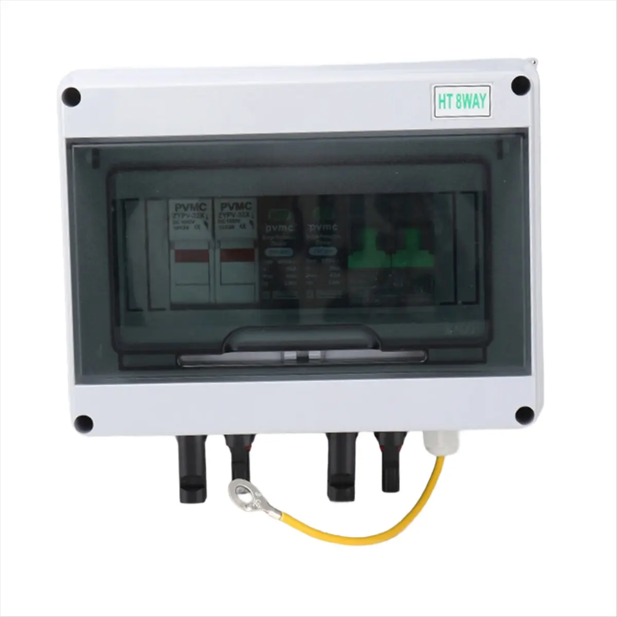 New Solar Photovoltaic PV Combiner Box with -Pattern Protection 1 in 1 Out DC 600V Fuse MCB SPD Waterproof Box IP65