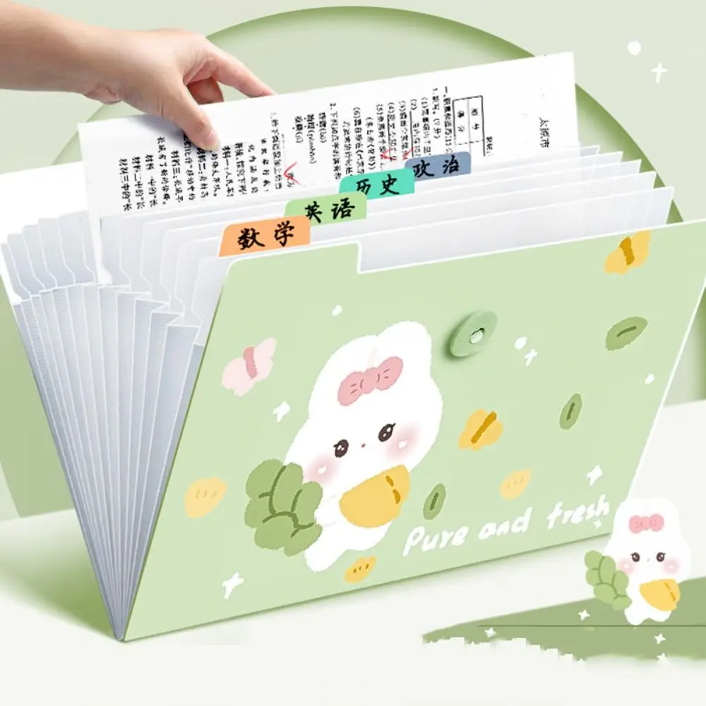 8 Rasters A4 Bestandsmap A4 Multi-Layer Test Papier Opslagmap Cartoon Transparante Accordiaan Organisator Documenten