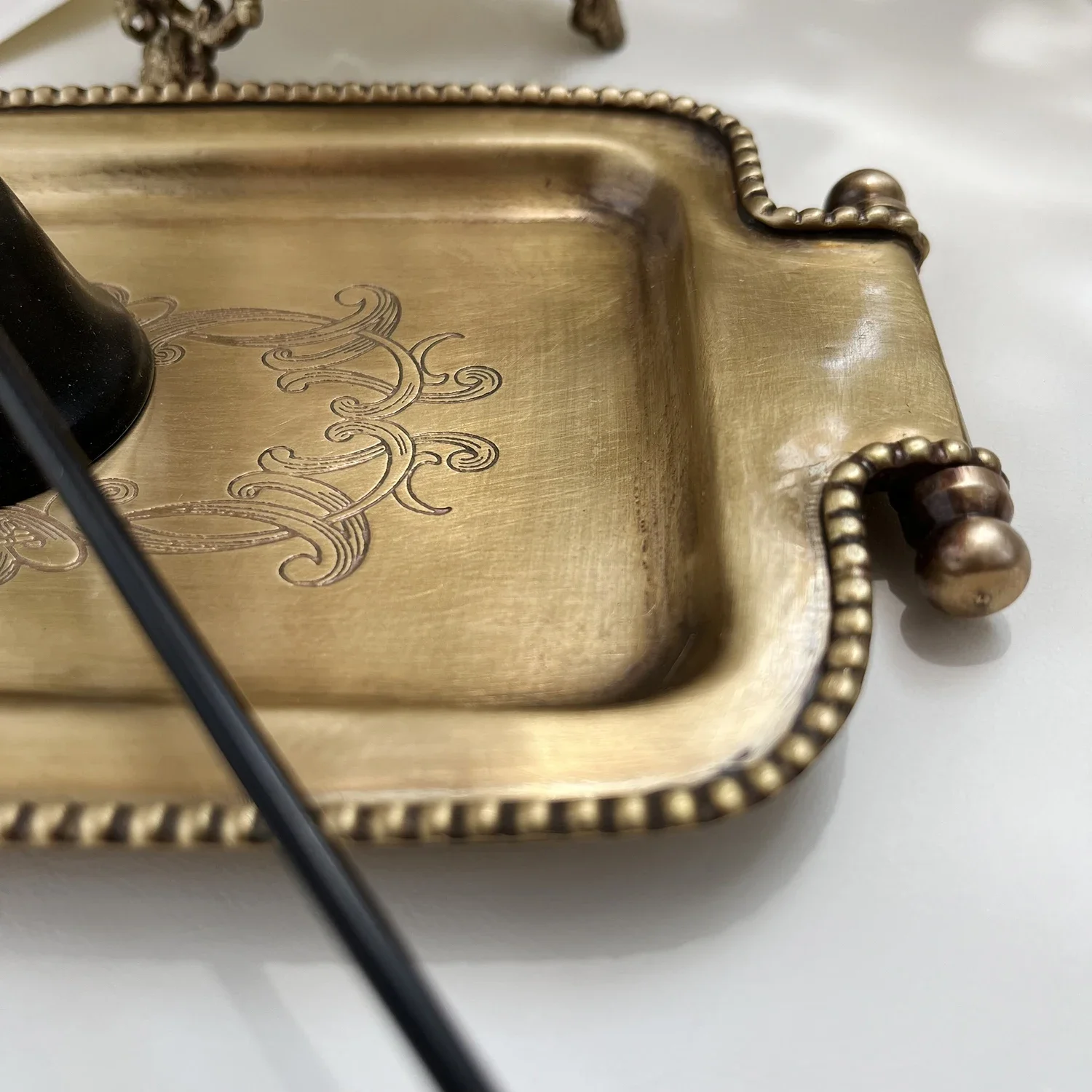 Limited Offer Vintage Tray Brass Storage Board Aromatherapy Palace Carving Decoration Service Board