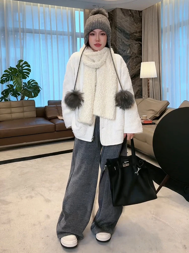 

Lightweight Textured Goose down Jaet Rose Snow Velvet Old Yang's Personal Sle Autumn Winter New Arrival Korean Sle Stra...