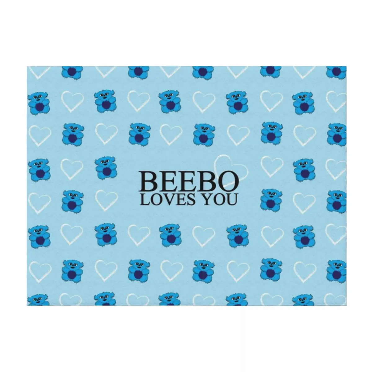 

Beebo Loves You Blue Throw Blanket Bed covers Thin Luxury Throw Multi-Purpose Blankets