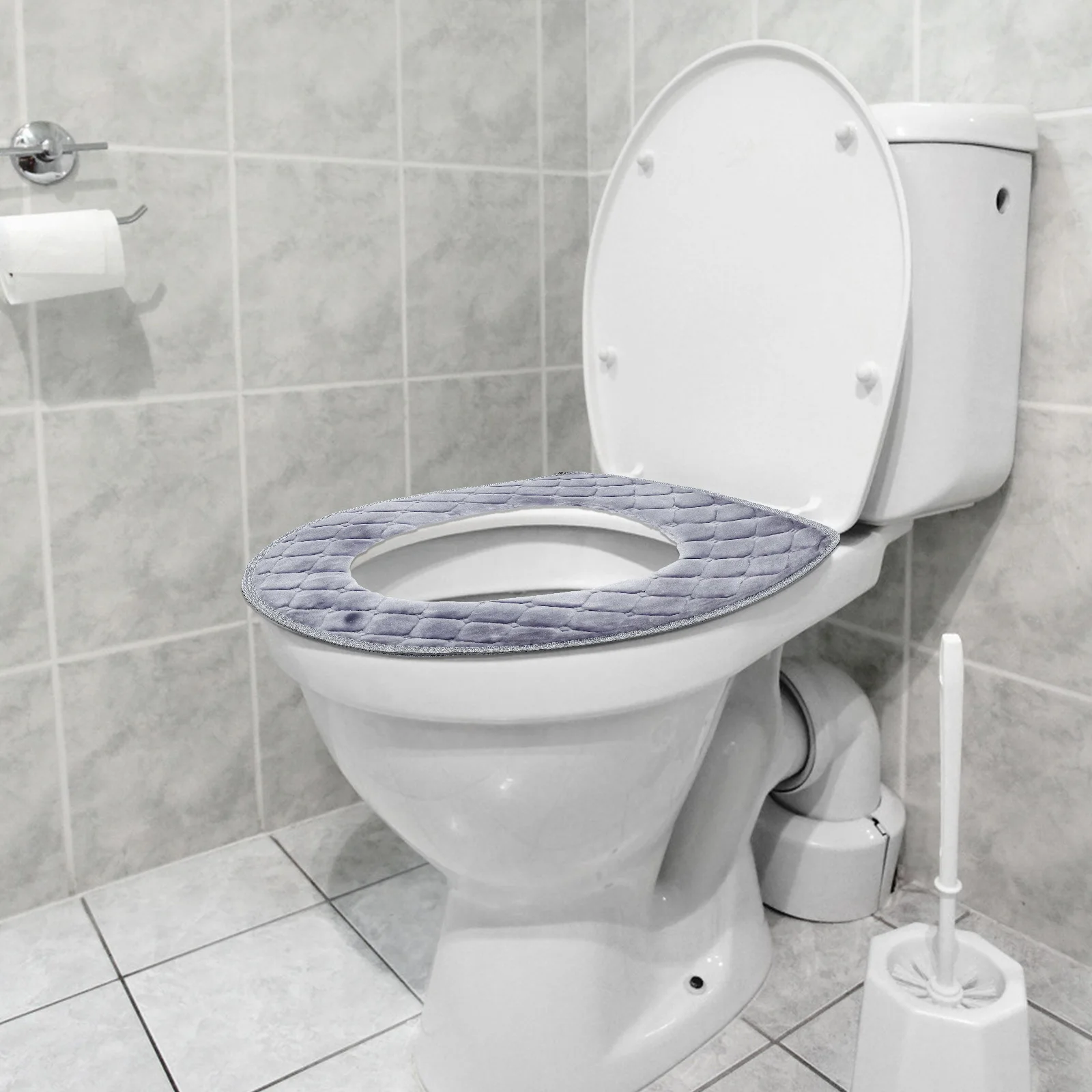 

1pc Thickened Toilet Seat Mat Washable Reusable Universal Toilet Cushion For Household Bathroom Supplies Soft Pads