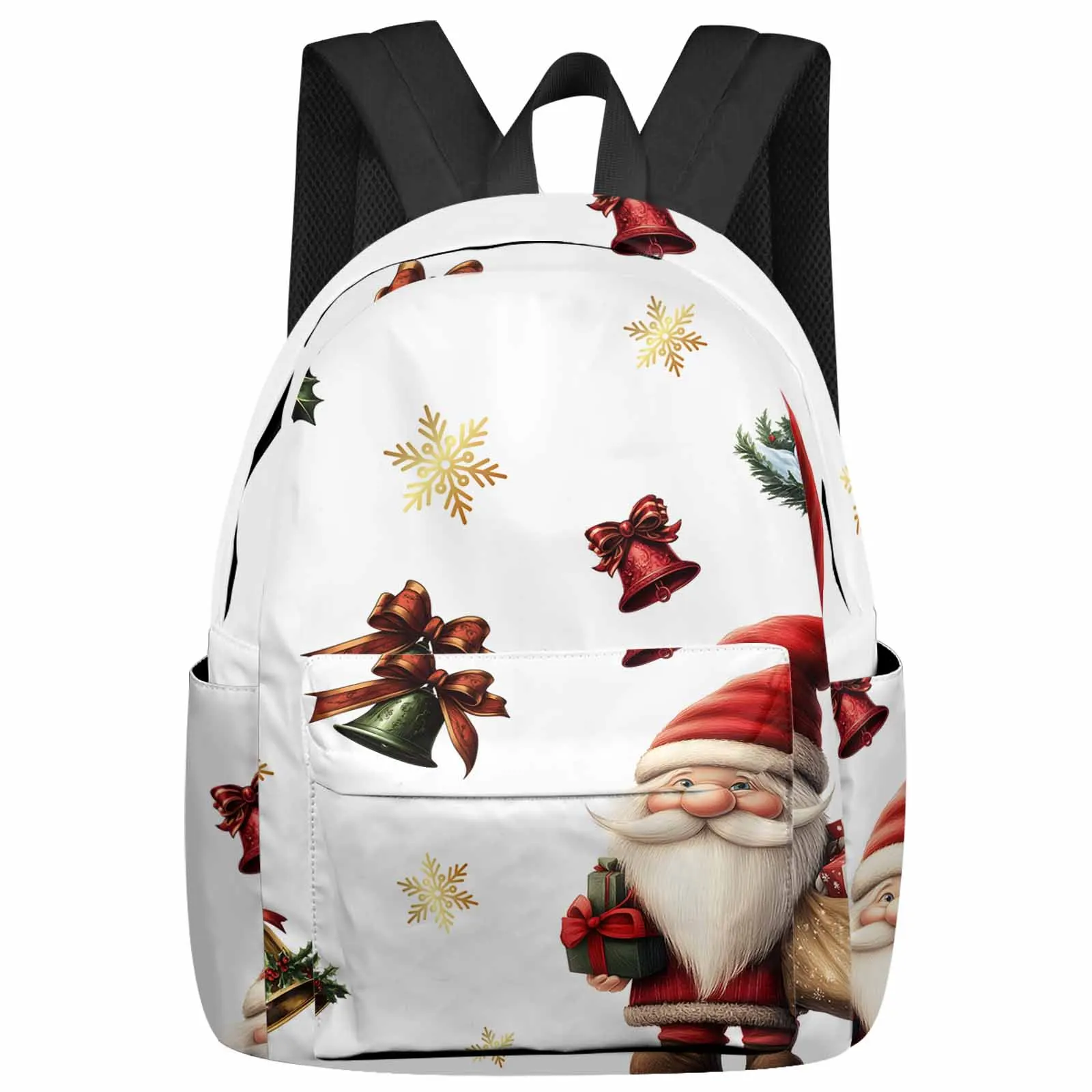 

Goblin Snowflake Gift Bell Backpack School Bags for Teenagers Students Laptop Bag Women's Casual Travel Backpack