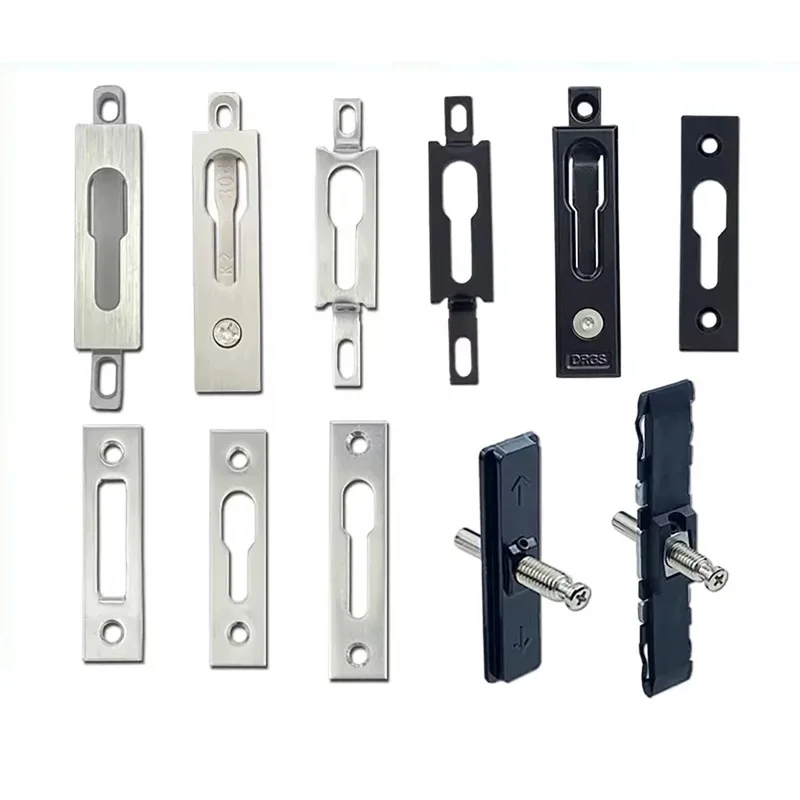Heavy-Duty Aluminum Alloy Sliding Door Lock Buckle Convex Concave Hook Seat for Kitchen Balcony Window Sliding Door Security