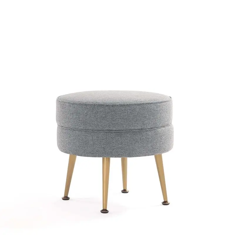 

Gray Upholstered Accent Ottoman - Stylish and Versatile Home Décor Piece for Living Room or Bedroom