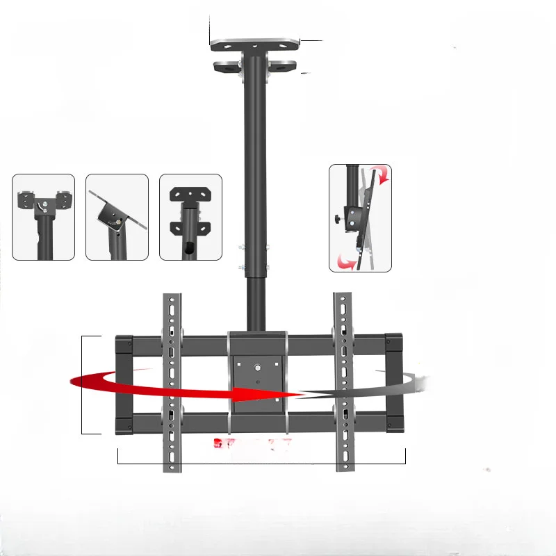 TV hanger 55/65/75 inch ceiling telescopic rotating ceiling bracket