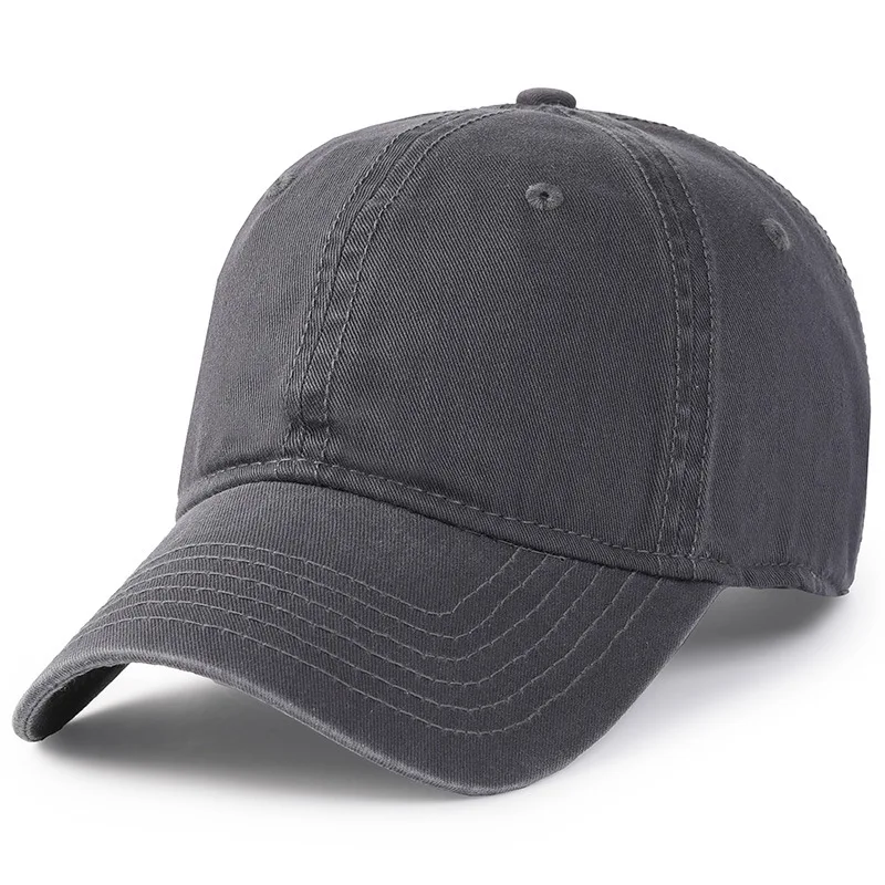 Men Women Oversize XXL 100% Cotton Baseball Cap, Large Hat for Big Heads 56-63cm (23.5'-25.5'), Adjustable Plain Dad Cap