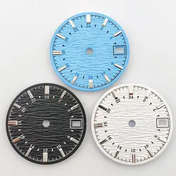 28.5mm dial nh34/nh35 dial Watch dial custom logo water ripple surface refit dial suitable for nh34/nh35 movement