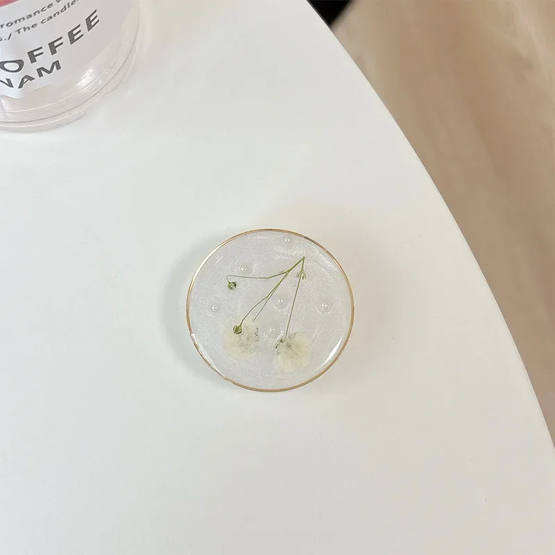 BOHO ดอกไม้แห้ง Glitter ผู้ถือ Universal Smart Tok Lazy Bracket สําหรับ iPhone Samsung พับ Griptok ขาตั้งซ็อกเก็ต