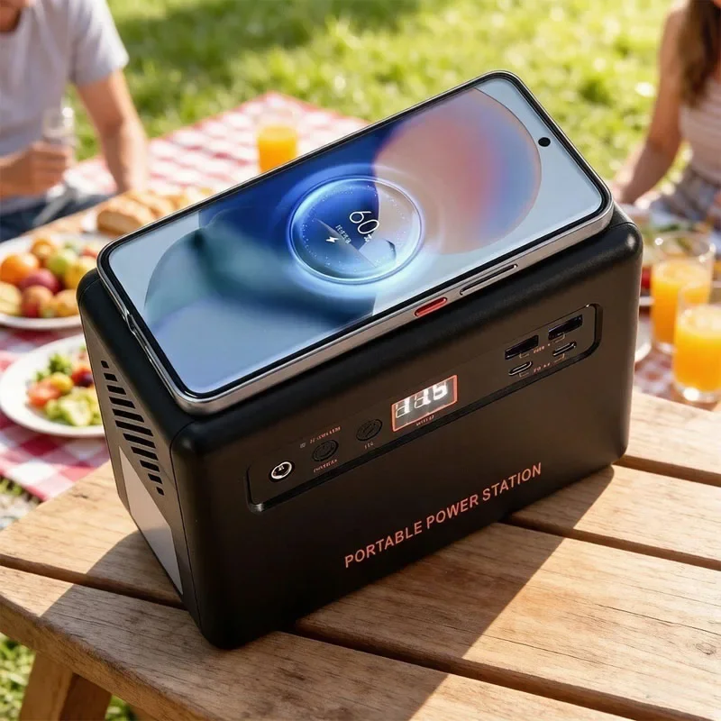 200W Portable Power Station 220V/110V Outdoor Emergency External Mobile Battery Powerbank Solar Generator for Camping Travel