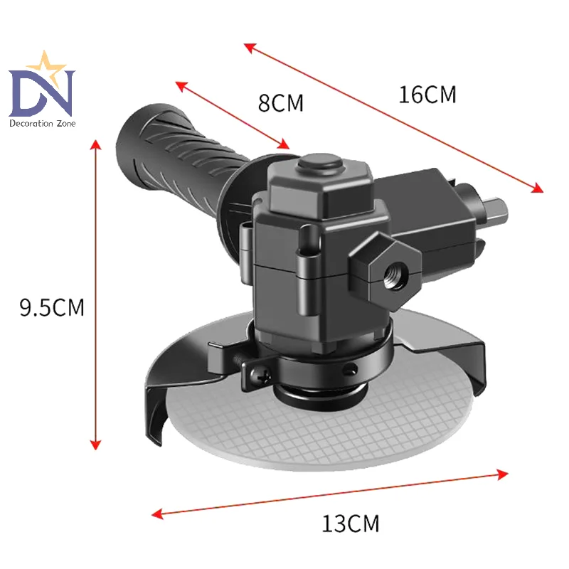 Complete DIY Woodworking Solution: Drill Angle Grinder Conversion Kit with Changeable Blades.