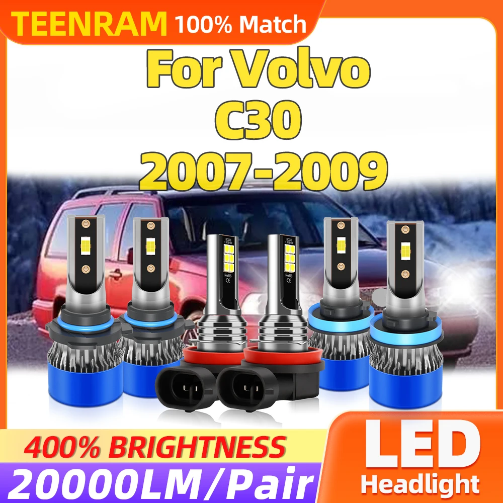 

360W Canbus лампы для фар головного света 6000 лм CSP Chip Auto Lamp 2007 K Φ 12V 24V для Volvo C30 2008 2009