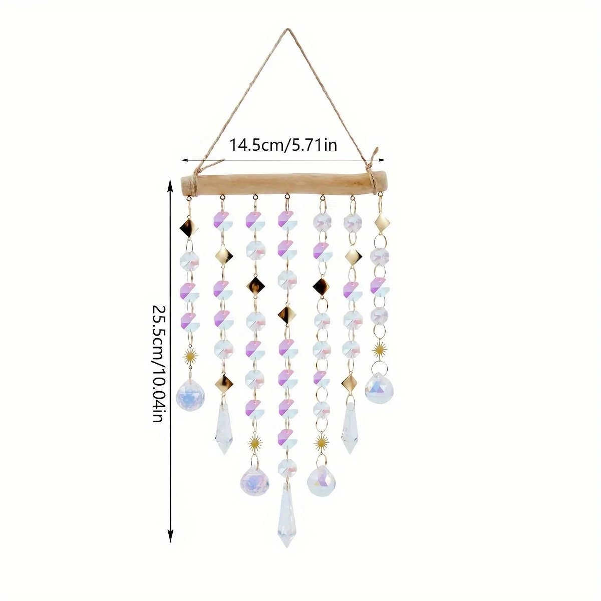 Fantasy Crystal Wind Chime Hanging Window Room Illusion Rainbow Wisząca dekoracja ścienna Suncatcher Gift