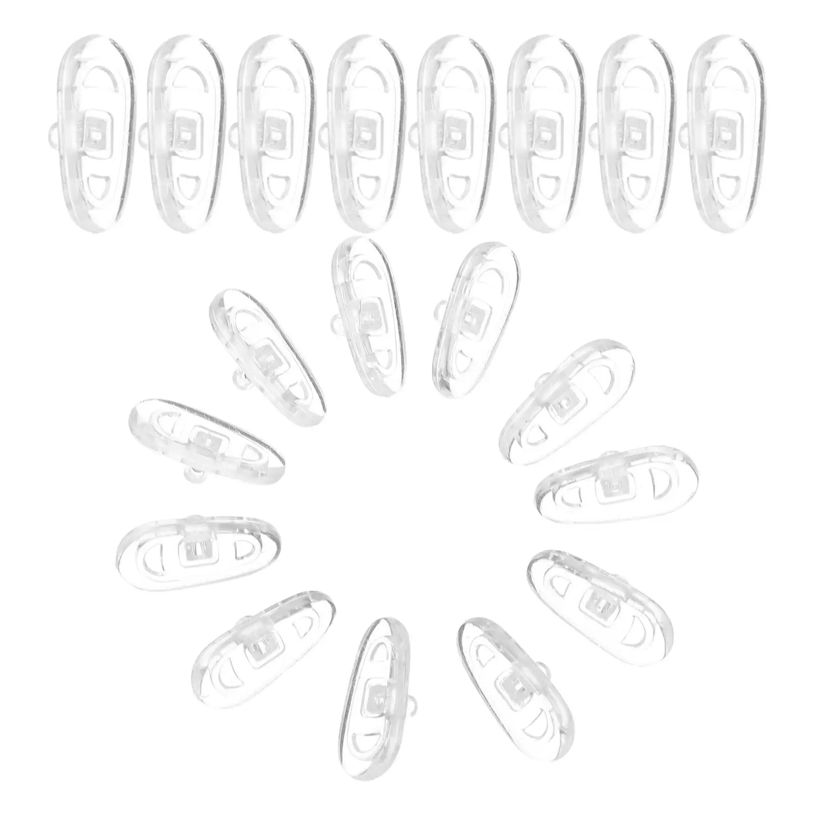 100pcs Glasses Nose Pads Silicone Soft Anti-Slip Replacement Bridge Pads For Eyeglasses Sunglasses Push- Comfort Fit