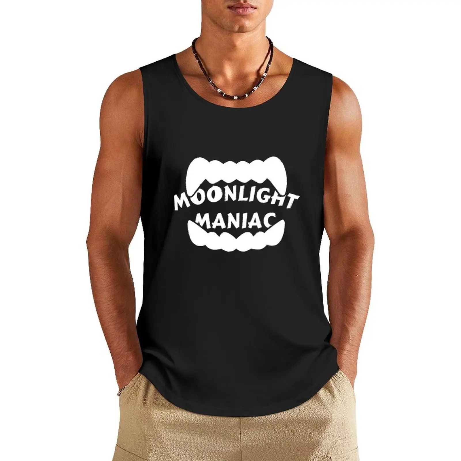 

Moonlight Maniac Logo Tank Top gym t shirt men Sleeveless T-shirt Vest