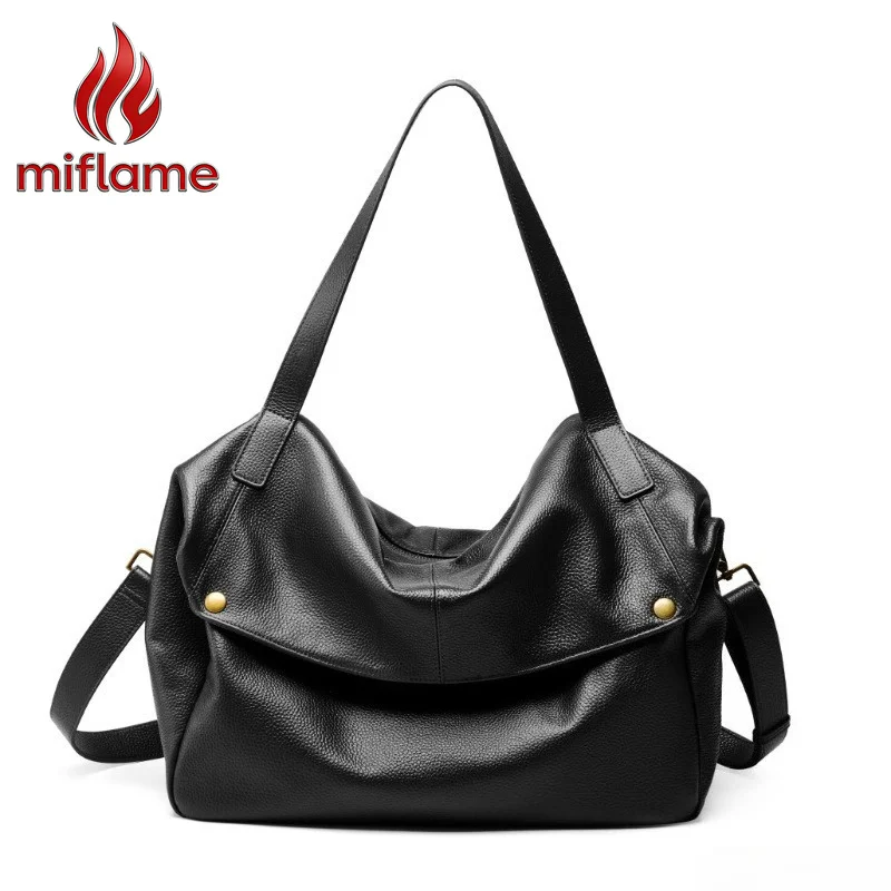 Minimalist Shoulder Bag for Women Genuine Leather Full Grain Leather Soft Everyday Spacious Convertible Strap Luxury Handbag