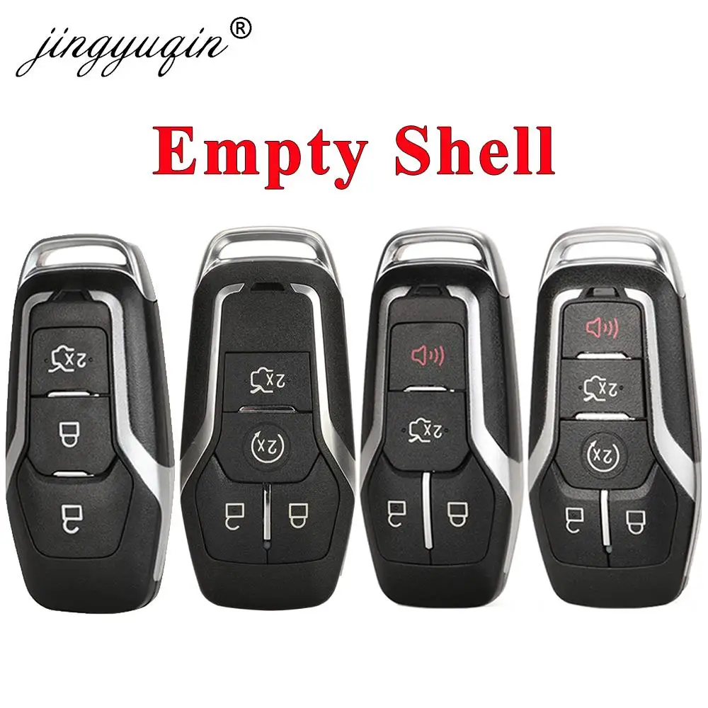 jinyuqin Smart Remote Key Case 3/4/5 Button for Ford Mustang Edge Explorer Fusion Mondeo Kuka Car Key Shell Uncut Blade