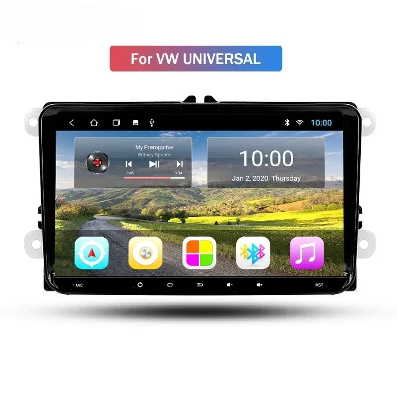 Universal 9 Inch Car DVD Player GPS Navigation Compatible with Volkswagen - Rear Seat Entertainment System for Cars
