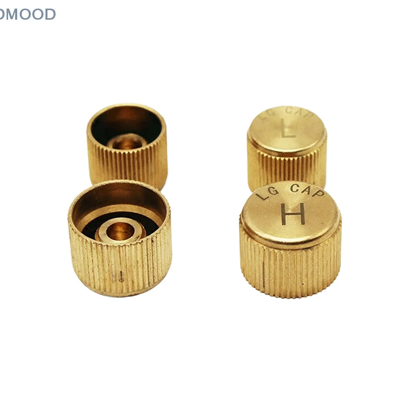 

Vehicle Air Conditioning High/Low Port Dust Covers, Auto Pressure Refrigerant Valve Core Caps Accessory.