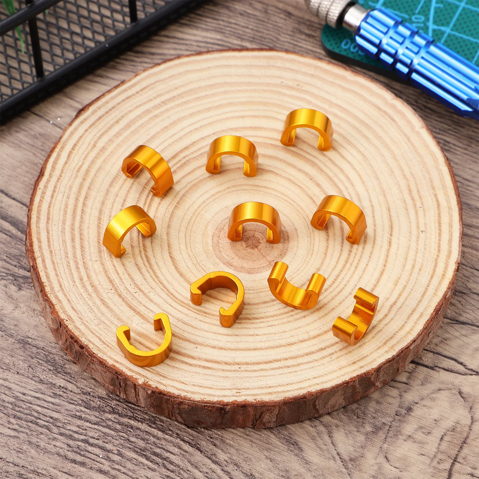 

10Pcs U Shaped Cable Clamp Aluminum Alloy Brake Line Holder for Mountain Bike Road Bike C Shaped Buckle Neat Cable