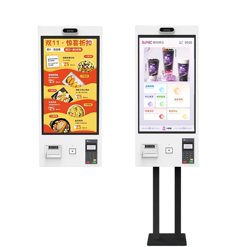 

21,5-дюймовый настенный сенсорный киоск для самообслуживания, заказа еды, оплаты в ресторанах, считывания QR-кодов и штрихкодов