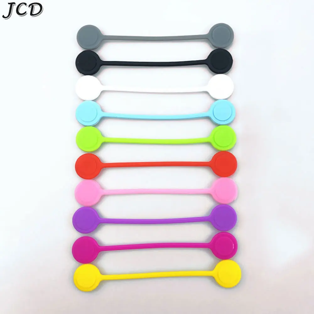 

JCD 2Pcs Reusable Magnetic Cable Ties Cord Organizer Silicone Magnetic Cord Ties for Bundling Stuff Book Marker Fridge Magnets