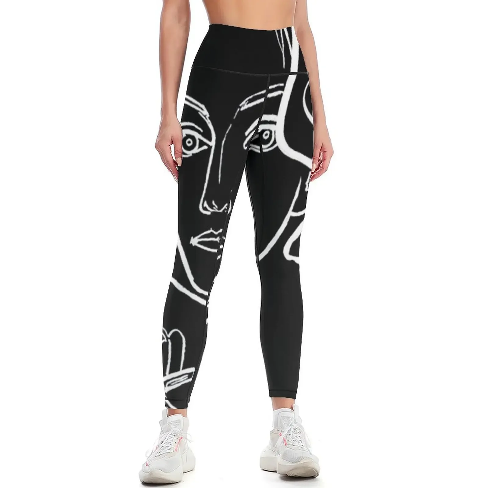 

FRANCOISE GILOT : Vintage Silhouette Self Portrait by Francoise. Leggings sportswear woman gym 2025 gym pants Womens Leggings